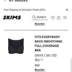 SKIMS FIT EVERYBODY
BACK SMOOTHING FULL COVERAGE BRA